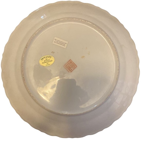 Dynasty by Heygill Hand Painted in China 10" Plate Multicolor Floral with a Bird - Picture 2 of 2